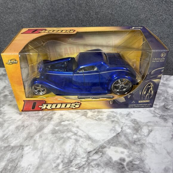 1934 Ford Model A Blue 1/24 Scale DieCast Car by Jada Toys D-RODS - Picture 1 of 6